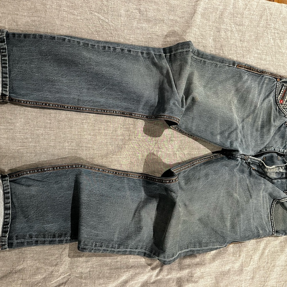 Diesel Relaxed Fit Dark Blue Jeans